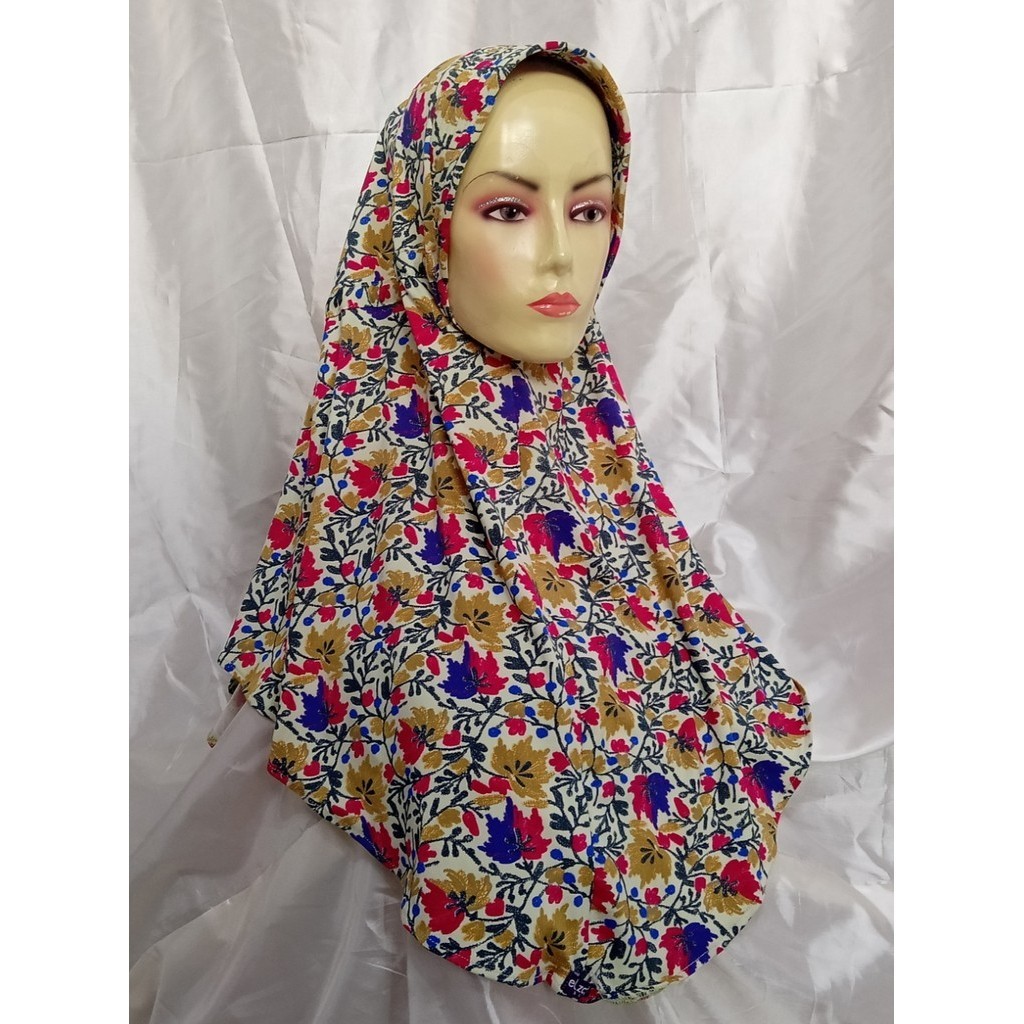 Elzatta Kerudung Dewasa Motif Hijab Jilbab Bergo Instan Zahra M Ranikma