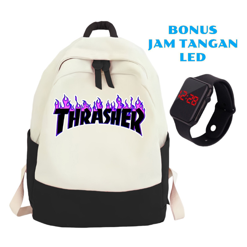 Tas Ransel Distro // Tas Anak Thrasher Sekolah laki laki Pria Remaja Keren Kece SD SMP SMA SMK