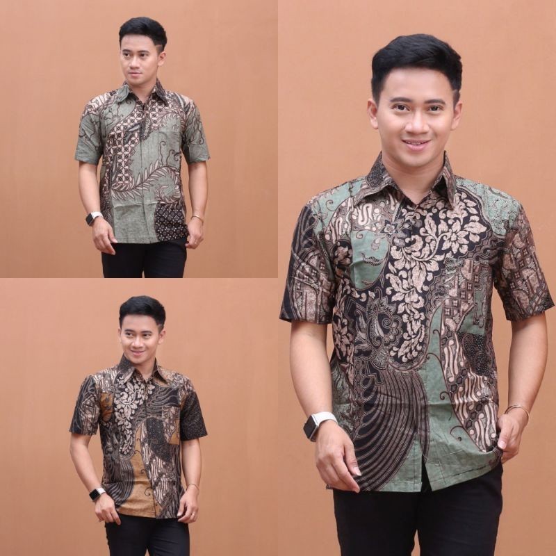 Batik Couple Yogyakarta // NEW ARRIVAL DISTRO BATIK PRIA BORDIR SOGAN HRB026 BATIKAF