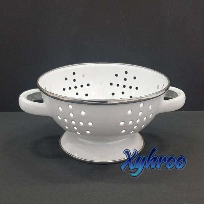 Sangku Bakul Enamel Tempat Nasi 16cm Putih polos Enamel
