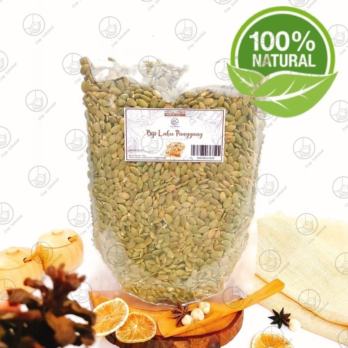 

1Kg Biji Labu Panggang / Roasted Pumpkin Seed / Rempah / JSR 100%