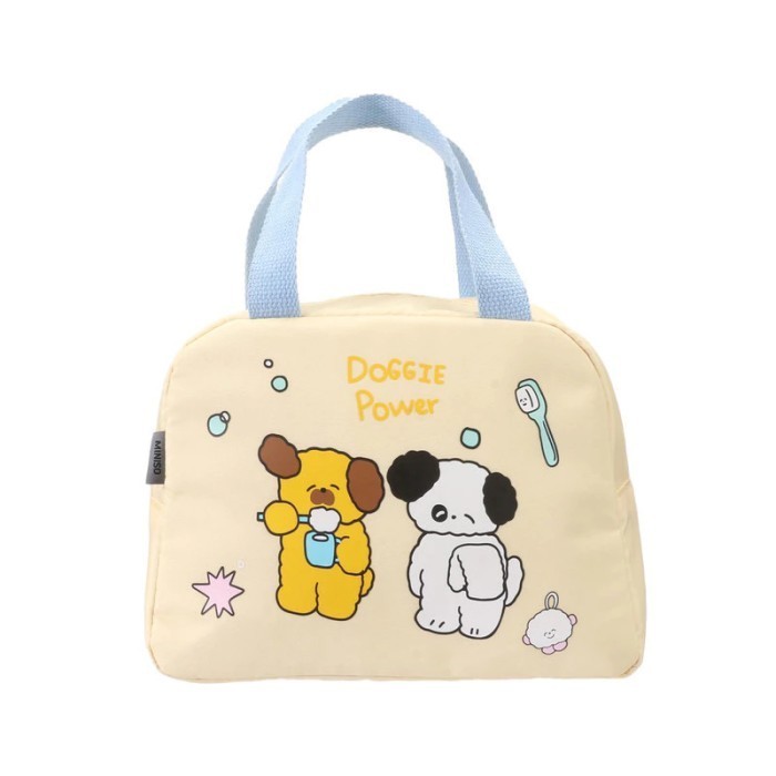 Tas Tenteng Lunch Bag Voil / Miniso Doggie Power / Tas Bekal / Bento Bag