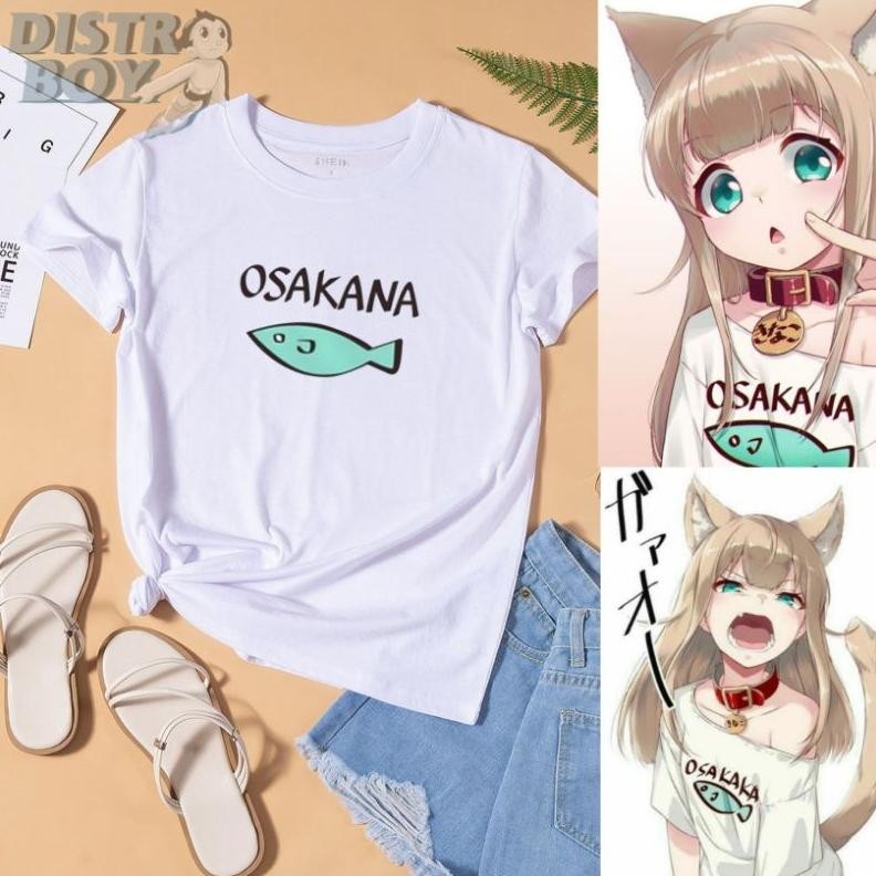 Terbaru Kaos Osakana Neko Cosplay Premium T-Shirt