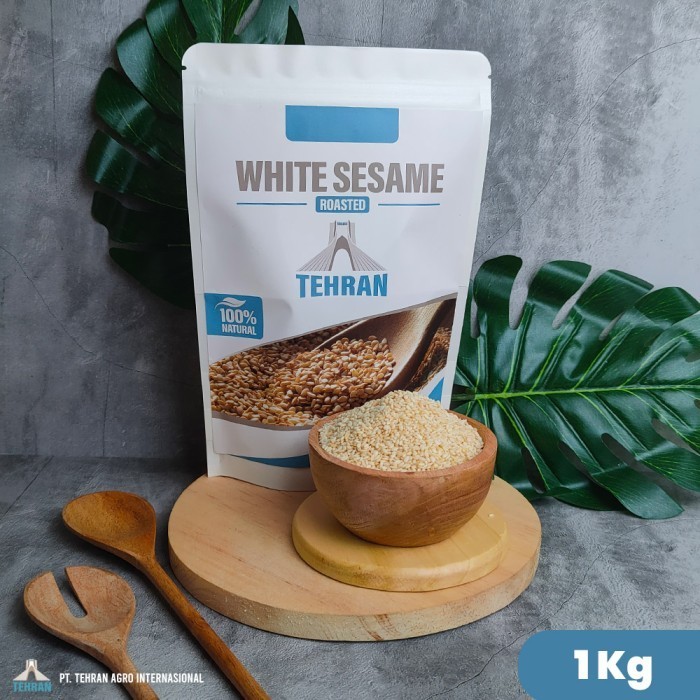 

Organic Roasted White Sesame Seeds 1 Kg Biji Wijen Putih Panggang