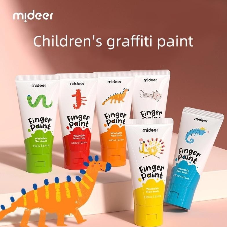 

yt- Mideer Washable Finger Paint Non Toxic Hand Painting Cat Tangan Anak Mideer Viral