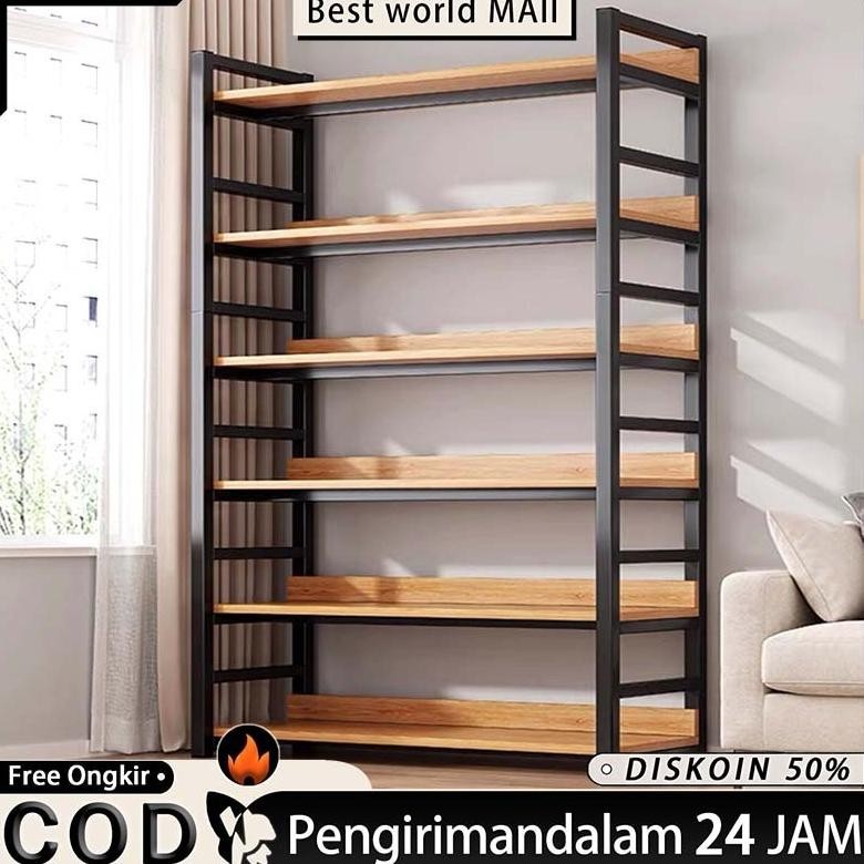 Rak Buku Rak Besi Siku Lubang Rak Gudang Rak Serbaguna Besi Siku Lubang Rak Penyimpanan