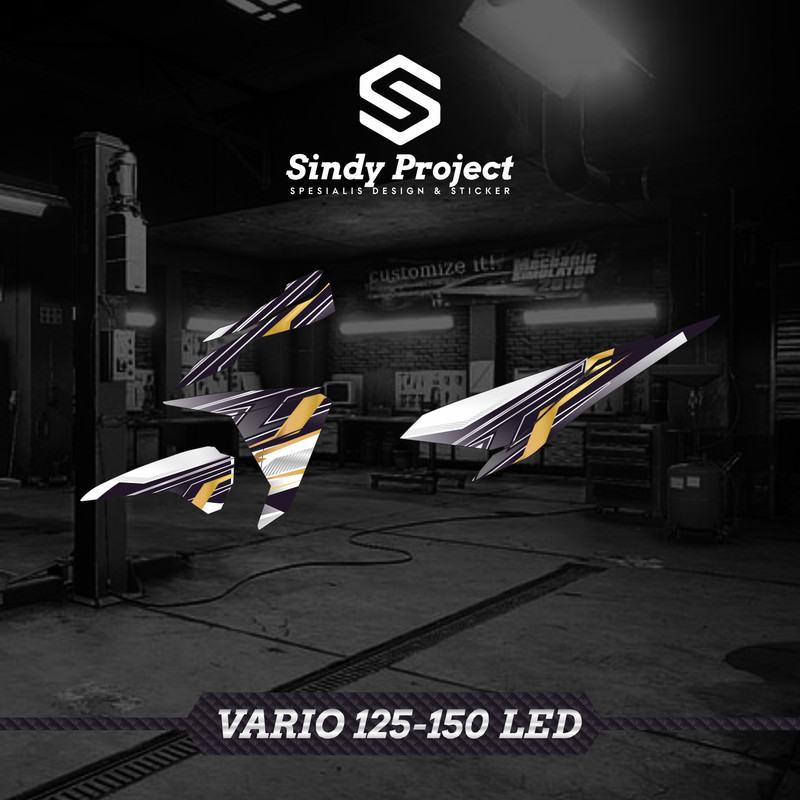 Striping Sticker Stiker Motor VARIO 125-150 LED OLD LAMA kode 016