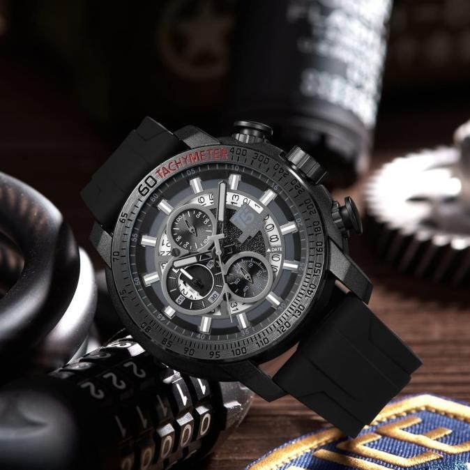 Jam Tangan Pria Original T5 H 3921G Black Rosegold