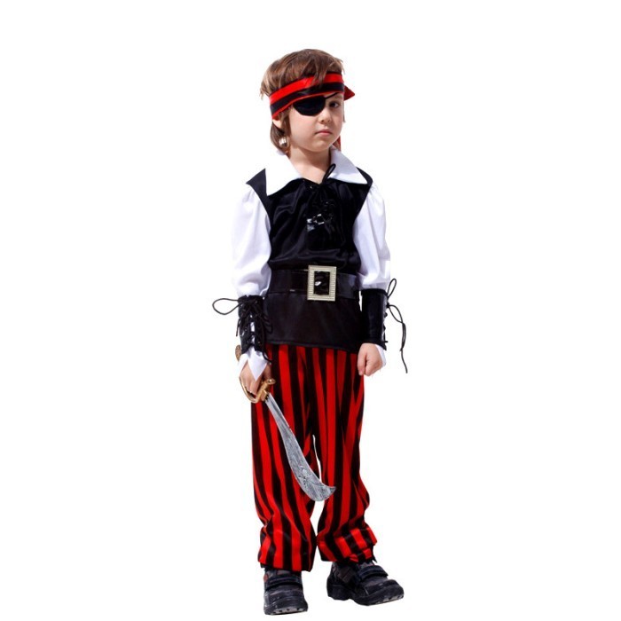 Terbaru PIRATE costume toddler cosplay kostum anak BAJAK LAUT halloween