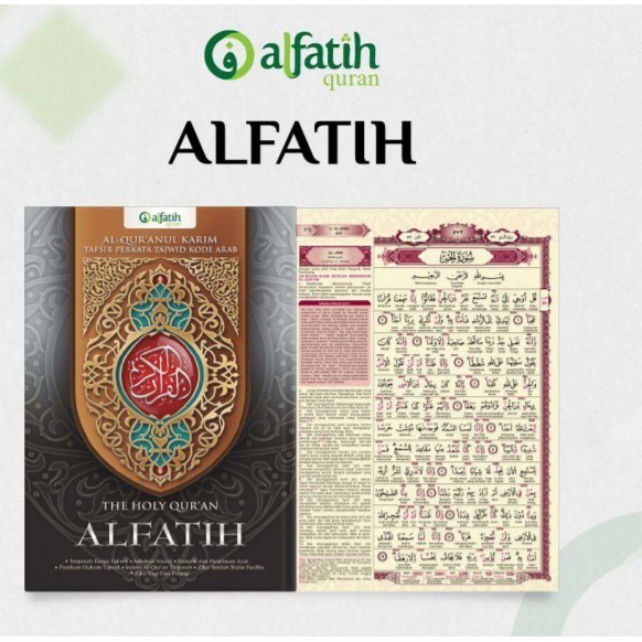 

Al quran AL FATIH A4 Besar, Al-Quran Tajwid Terjemah Per Kata