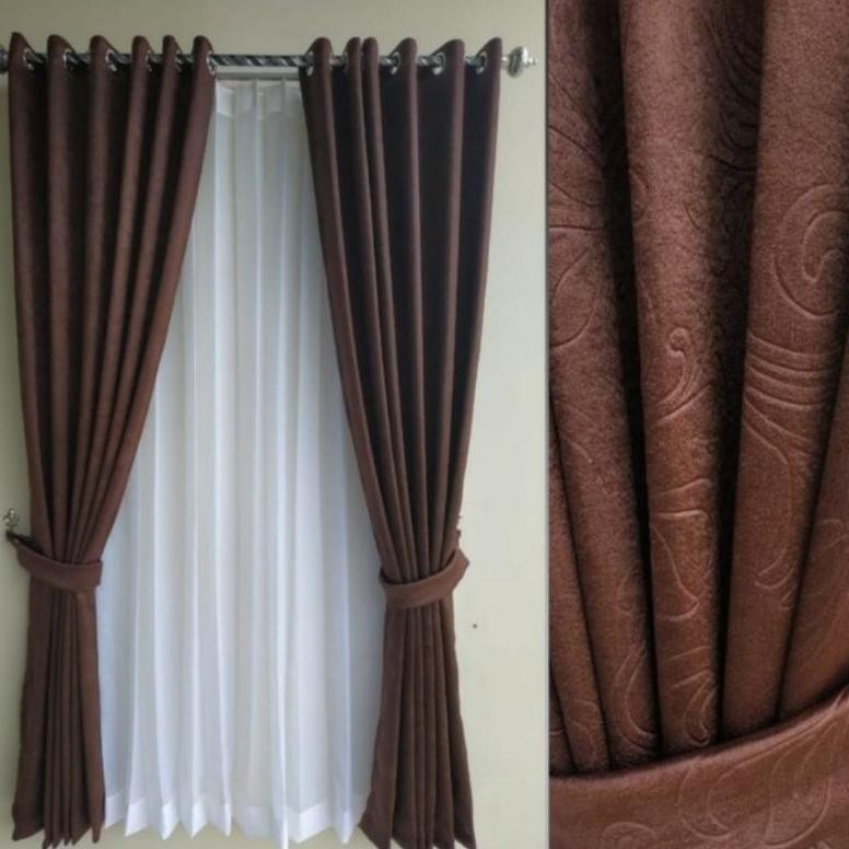 [PROMO] gorden blackout embosh bludru grade A+  jendela kecil LEBAR 140 x TINGGI 230 CM