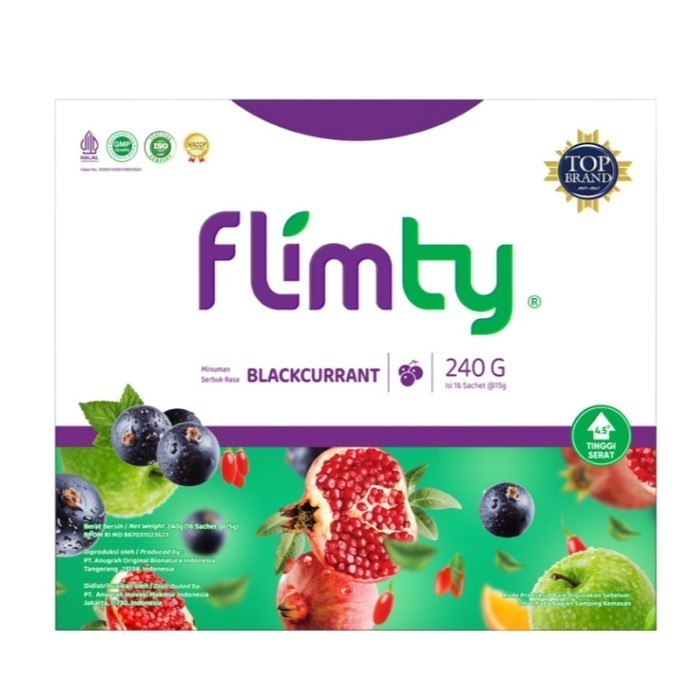 

FLIMTY Minuman Serbuk Tinggi Serat Blackcurrant 240 g