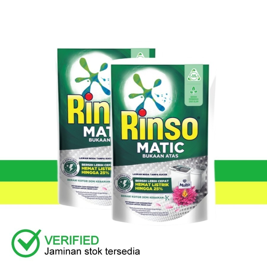Rinso Matic Deterjen Cair Bukaan Depan 1.4 L