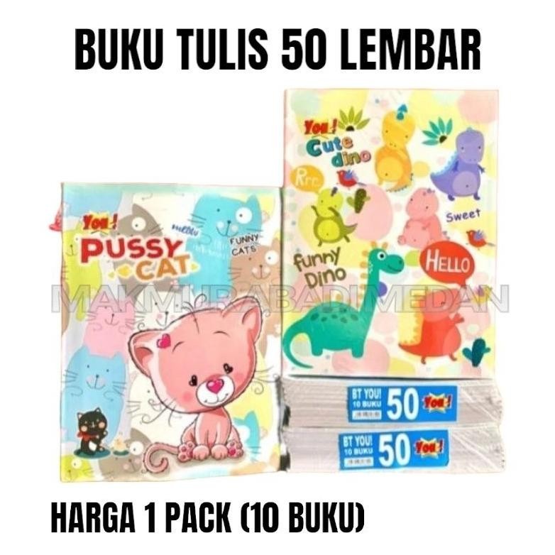 

[Promo][Cod][Gratis Ongkir] (1Pack:10Pcs) Buku Tulis Isi 50 Lembar Termurah! Best Seller / Buku Tulis Sekolah Murah Bergaris Sa / Bobi Isi 50 Lembar 10 Buku / Buku Tulis Murah 50 Bobi / Sa