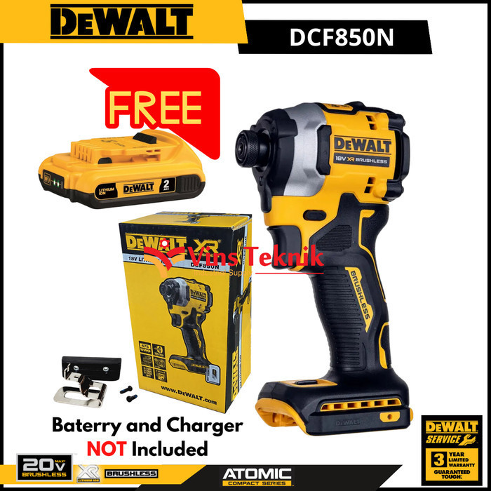 Terbaru Brushless Impact Driver Bor Obeng Cordless Dcf850 Dewalt Dcf850N Promo Terlaris