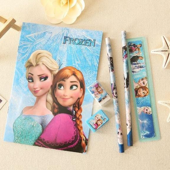 

[Promo][Cod][Gratis Ongkir] Hc Stationery Set 6 In 1 Free Bag Alat Tulis Anak Sekolah Buku Pulpen Penghapus Pengaris