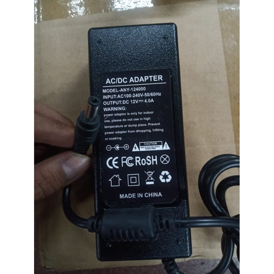 Adaptor 12V 4A Ac/Dc Adapter 12 V 4 A Kualitas Bagus