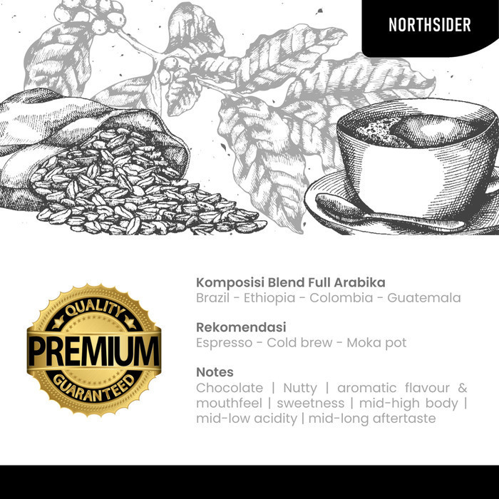 

Northsider Kopi Arabika Azimuth Blend For Espresso Dan Cold Brew 500G