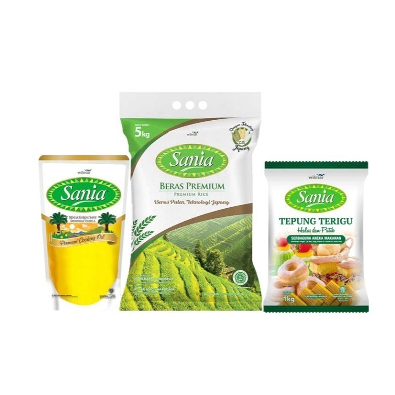

Paket Sania Minyak Goreng Tepung Terigu dan Sania Beras 5 Kg