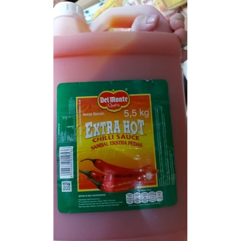 

Delmonte Extra Hot Chilli Sauce/Sambal Extra Pedas 5,5kg/jrgn NS