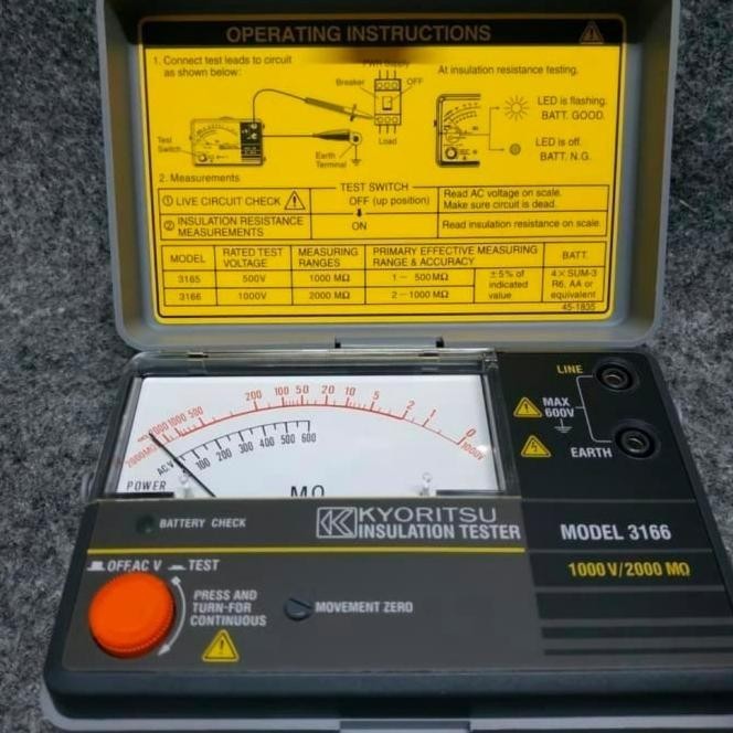 Kyoritsu 3166 Analog Insulation Tester Megger