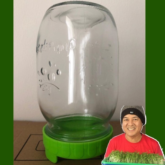 Jar Kaca 1000 Ml + Sprouting Lid