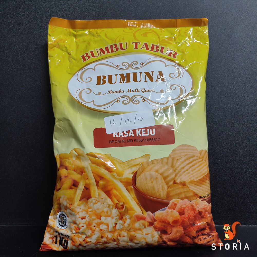 

Bumbu Tabur Keju 1 kg Bumuna / Premium Bubuk Tabur Bumbu Keripik Kentang Lidi Ayam Makaroni Jamur Tahu Penyedap Rasa 1 kg