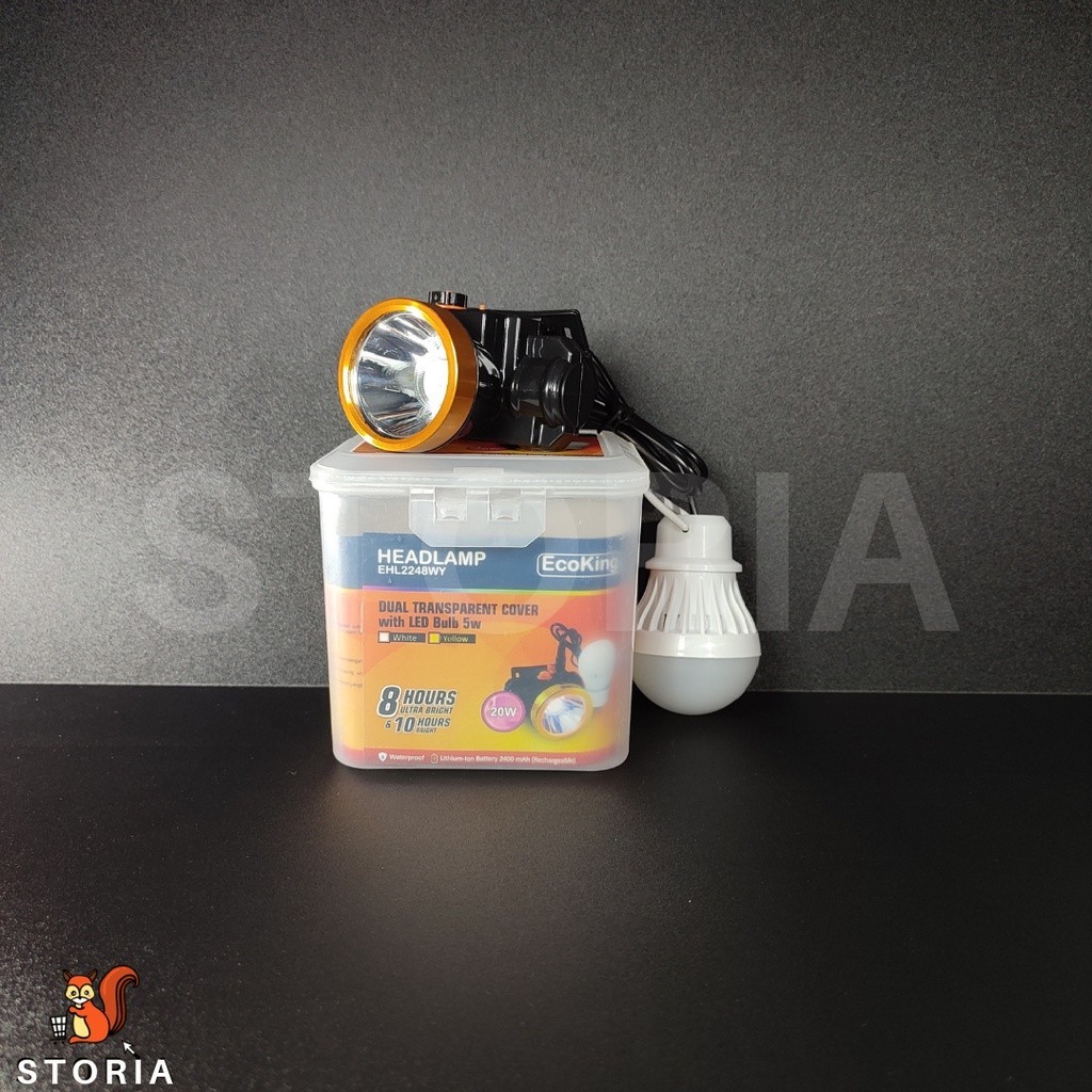 Senter Kepala LED Headlamp Lampu Kepala Lampu Hiking Ecoking EHL 2248 20W
