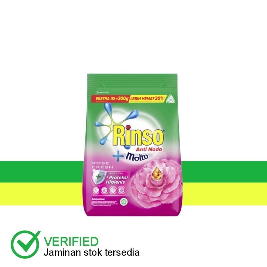 Rinso Molto Anti Noda Deterjen Bubuk Rose Fresh 2 Kg
