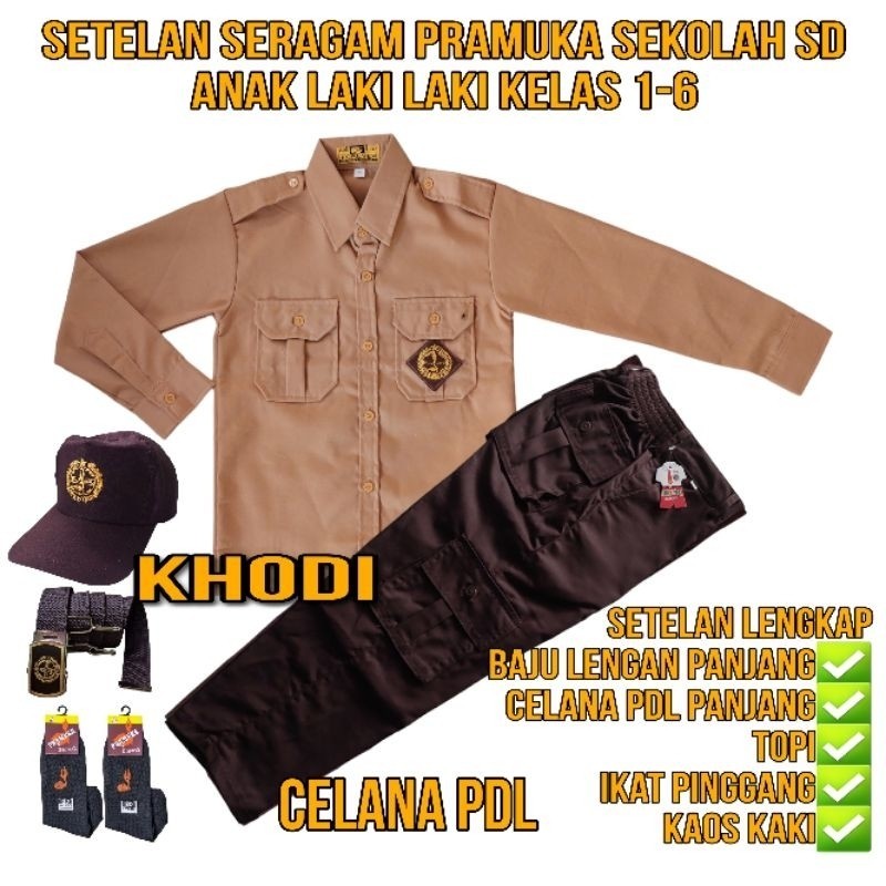 Seragam Sekolah Sd Smp Sma Laki Cewek Span Set Pramuka Topi Dasi Ikat Pinggang Baju Merah Putih Anak