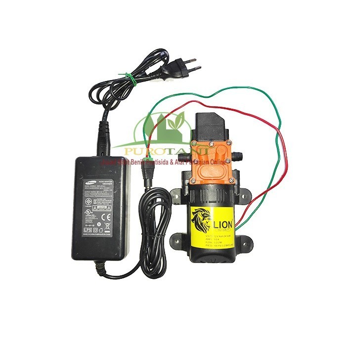 Pompa Air Dc Dinamo Dc 12 Volt Plus Adaptor 5A