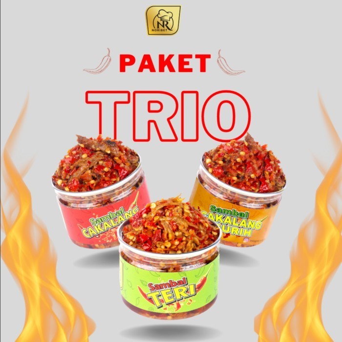 

Paket Trio Sambal Nbet Cakalang Gurih - Teri - Cakalang