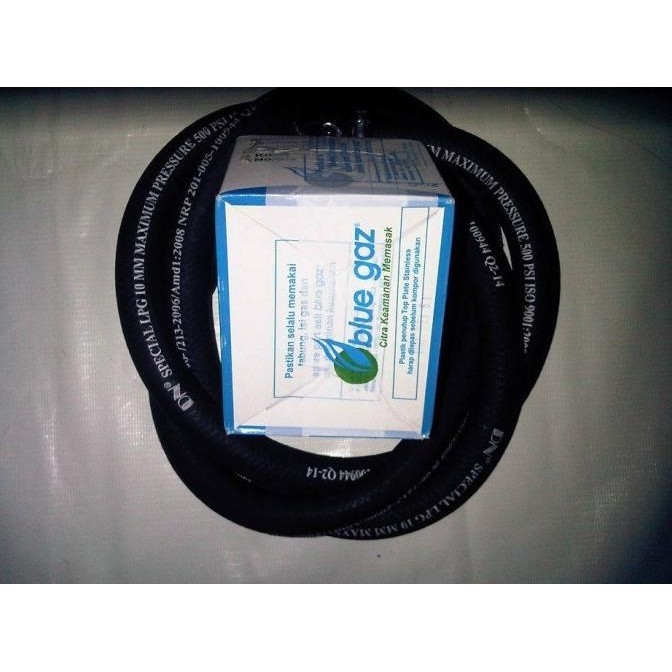 [New] Regulator Bluegaz Selang Blue Gaz + Clamp Anti Meledak
