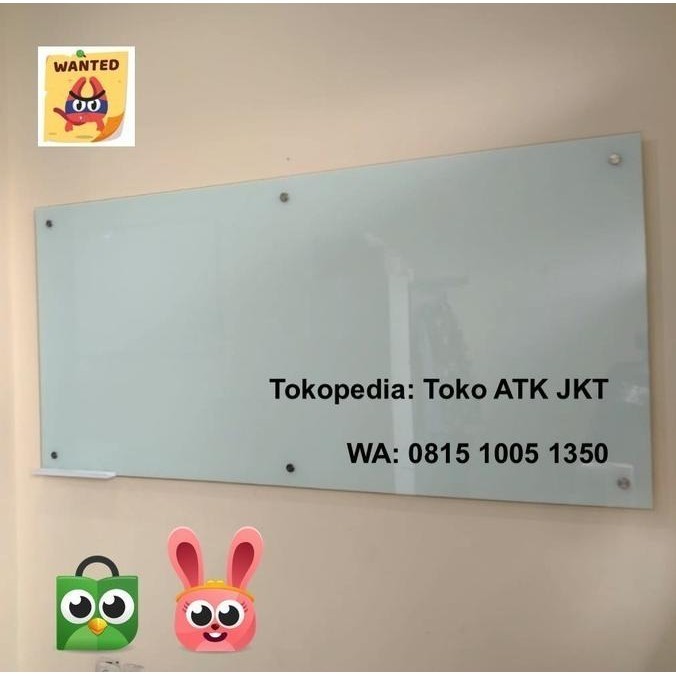 

Jual Glassboard 100X200 Non Magnetic + Ongkir