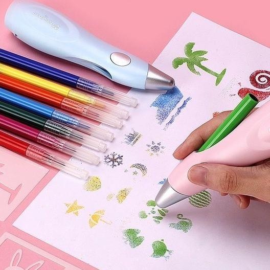 

Xct-2328 Triple W Set Electric Pen Air Brush Painting Coloring Kid Alat Main Gambar Warna Anak Premium Promo