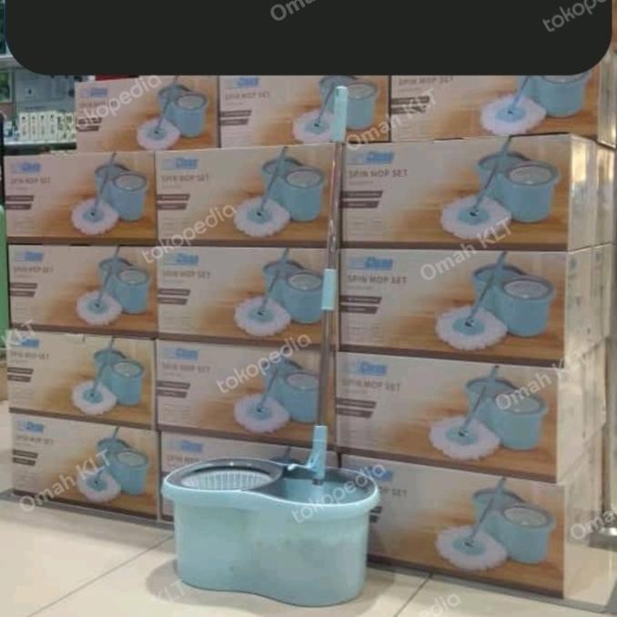 NEW alat pel spin mop pro clean original set pel dengan ember