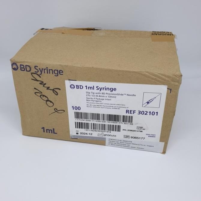 [Ready] Spuit 1 Ml Bd Per Box Syiringe 1 Ml Box Bd Spuit 1 Cc Bd With Needle