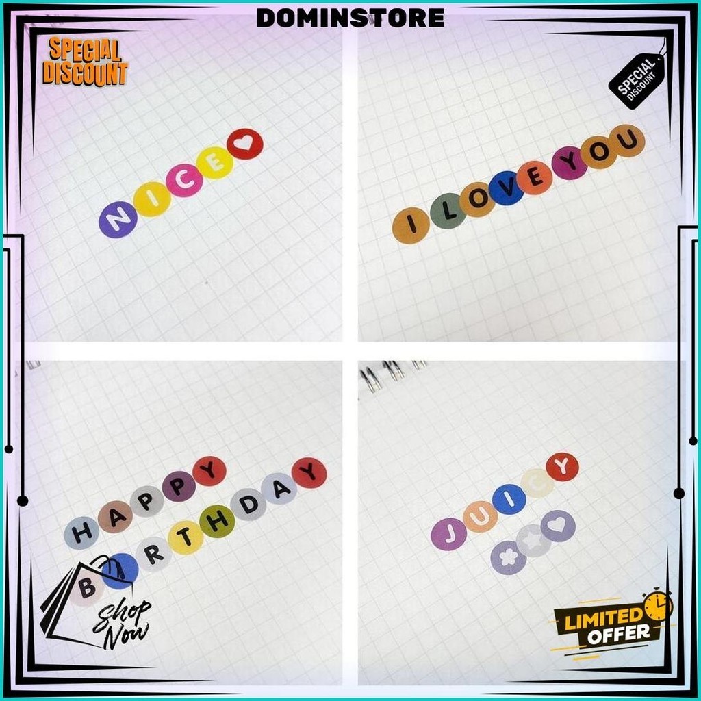 

Stiker Huruf Aesthetic Abjad Cute Stiker Alfabet Lucu Deco Korea Diary Planner Diy Scrapbook Album Cod