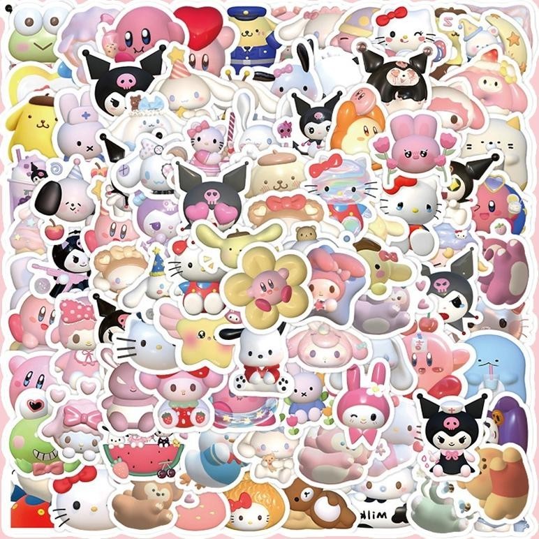 

CodStiker Sanrio Lucu Stiker Kartun 3D Kartun Cangkir Air Stiker Tahan Air Mk Promo