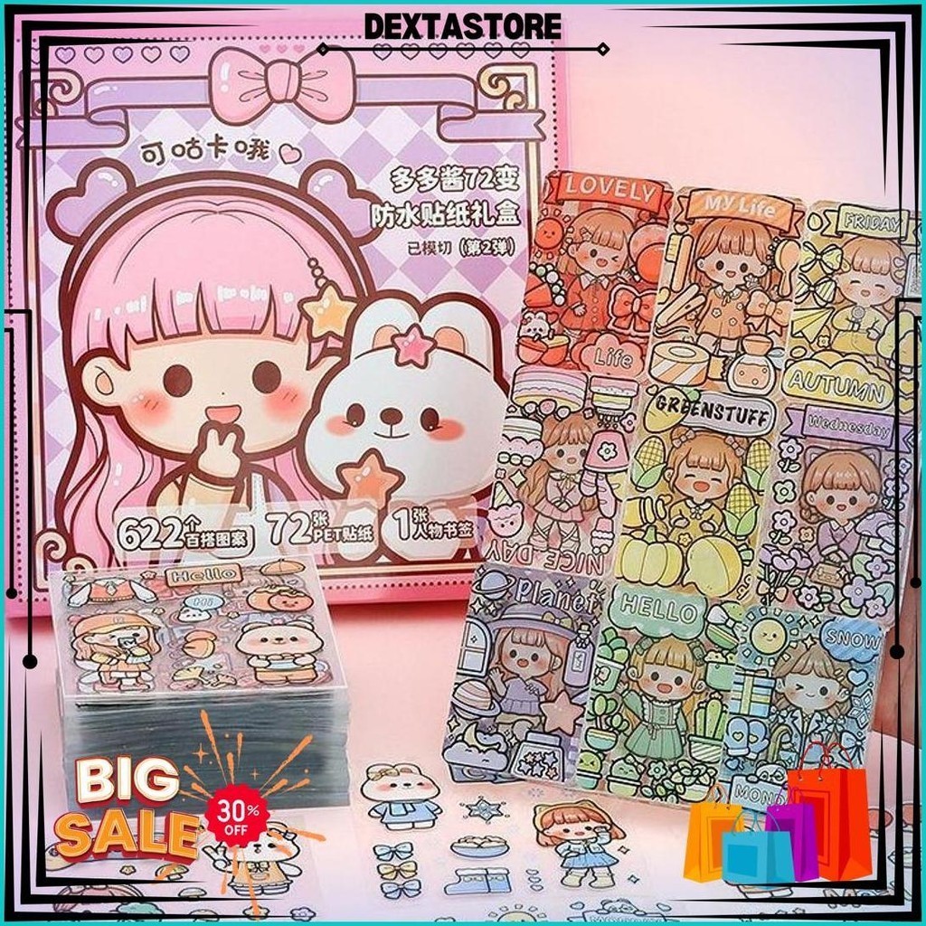 

CodSanrio Sticker Box Stiker Lucu Sticker Kartun Korea Motif Anti Air Lembar Sticker Waterproof Sticker Cod