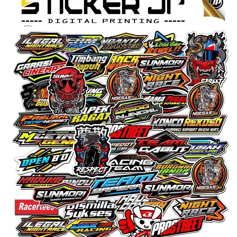 

[ Sjp ] 40 Pcs Sticker Pack Sunmori, Sticker Aesthetic Logo Brand Untuk Laptop Case Tumbler -Sps Sale