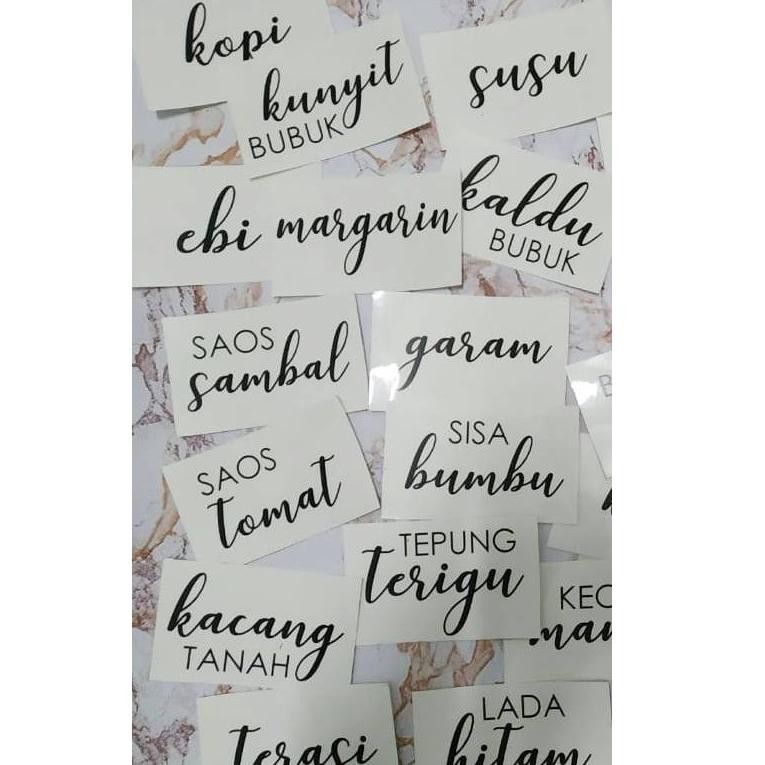 Minimal 25 Pcs | Stiker Custom Bumbu Dapur | Label Transparan Bumbu Dapur | Stiker Custom Anti Air B