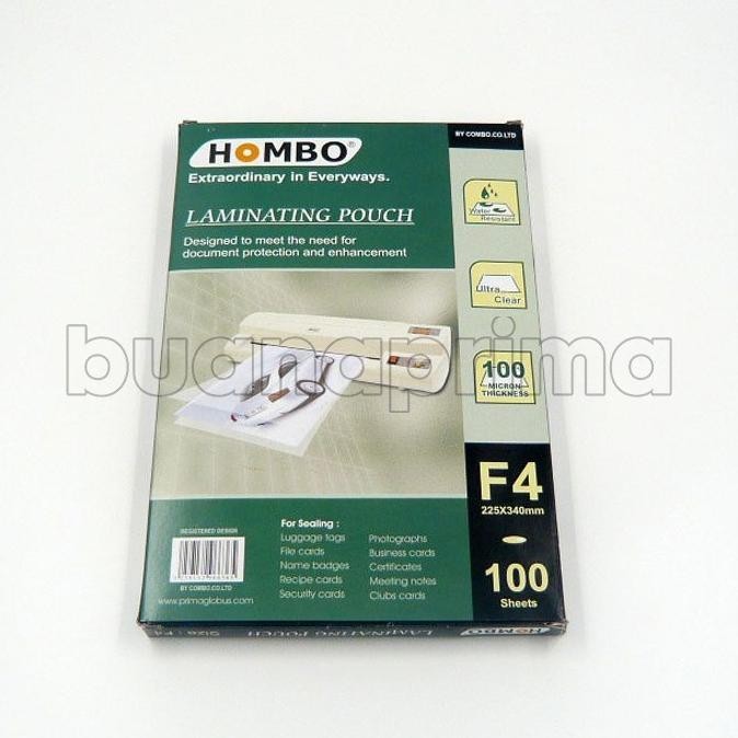 

TERLARIS Plastik Laminating Film A4 F4 Hombo isi 100 Pouch 100 Micron Folio a-81