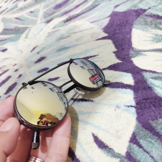 kacamata boboboho clip on hitam silver kacamata retro bulat boboho HC