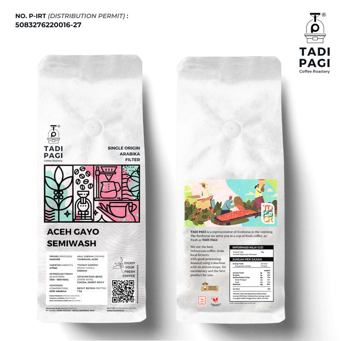 

Arabika Gayo Semi Wash 200 Gr Roast Bean Coffee - Kopi Biji Matang