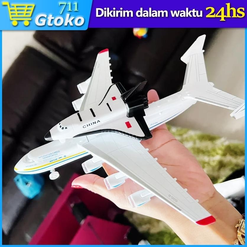 Cuci Gudang Miniatur Diecast Pesawat Antonov An 225 Mriya Nasa Model Airplane Airbus Mainan Anak Paj
