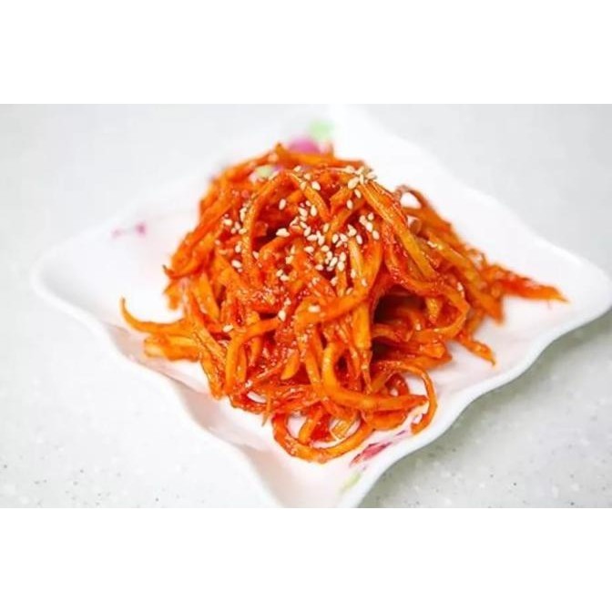 

Halal kimchi cumi kering 100 gram dibuat chef asli korea.