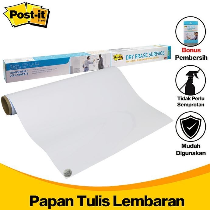 

Jual 3M Post-It Papan Tulis Instan 120 X 90 Cm Dry Erase Surface 3M-Def4X3
