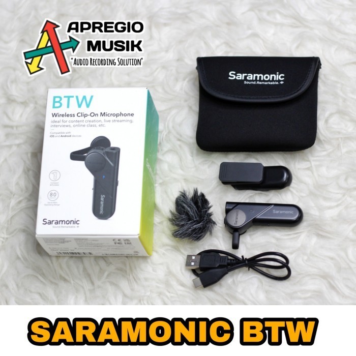 Saramonic Sr-Btw Wireless Lavalier Microphone - Mic Clip On Bluetooth