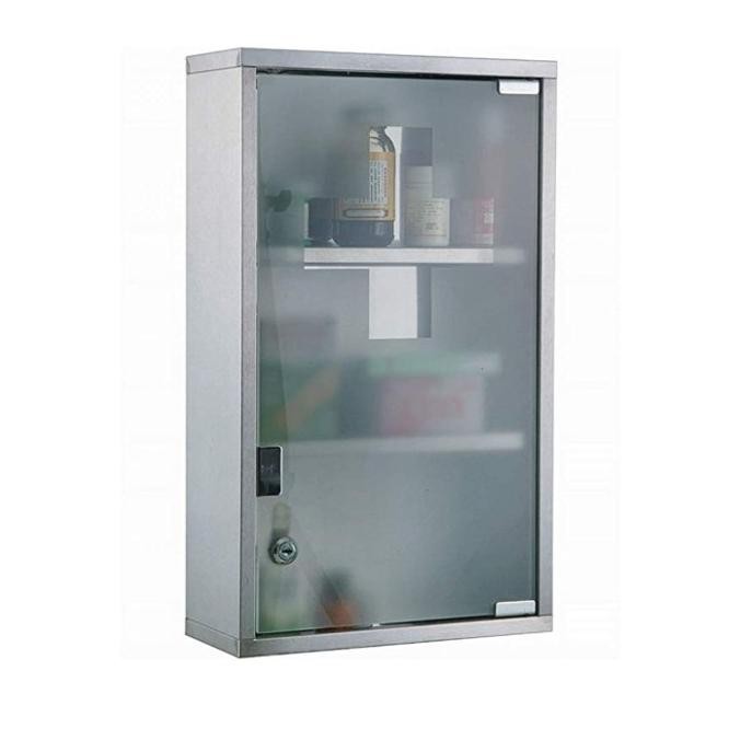 HARGA DISC - Kotak Obat P3K Kaca & stainless nempel Dinding